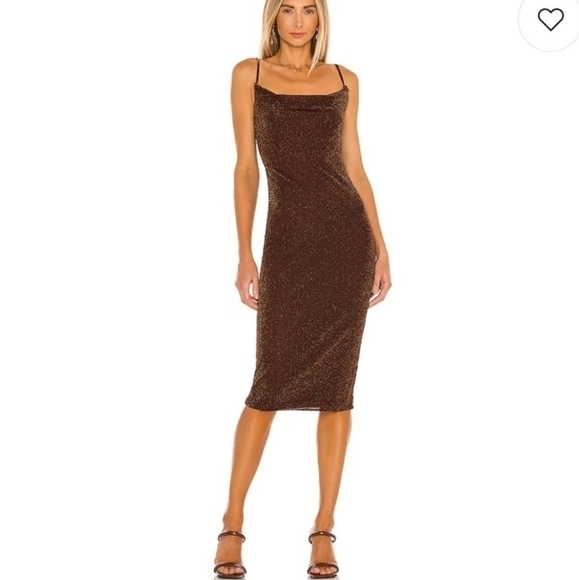House of Harlow 1960 X REVOLVE Ira Midi Dress
Shimmering Brown Bodycon - Picture 5 of 12